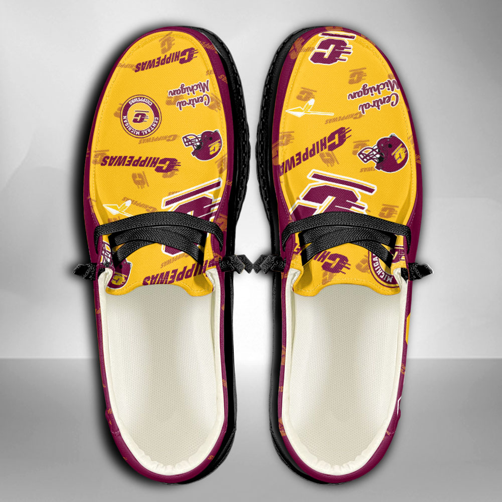 Central Michigan Chippewas H-D Shoes Wally Herren-Schnürhalbschuhe für Damen und Herren