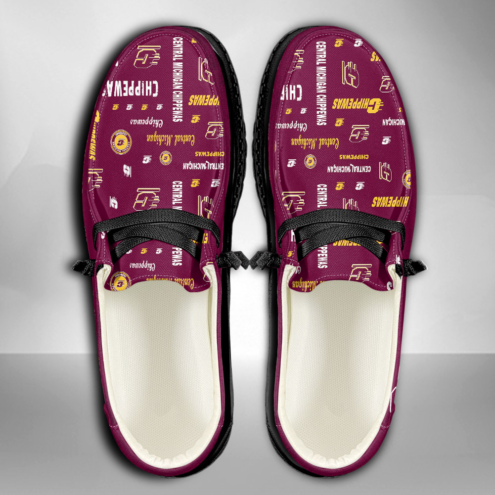 Central Michigan Chippewas personalisierte H-D-Sportschuhe – individuelles Namensdesign