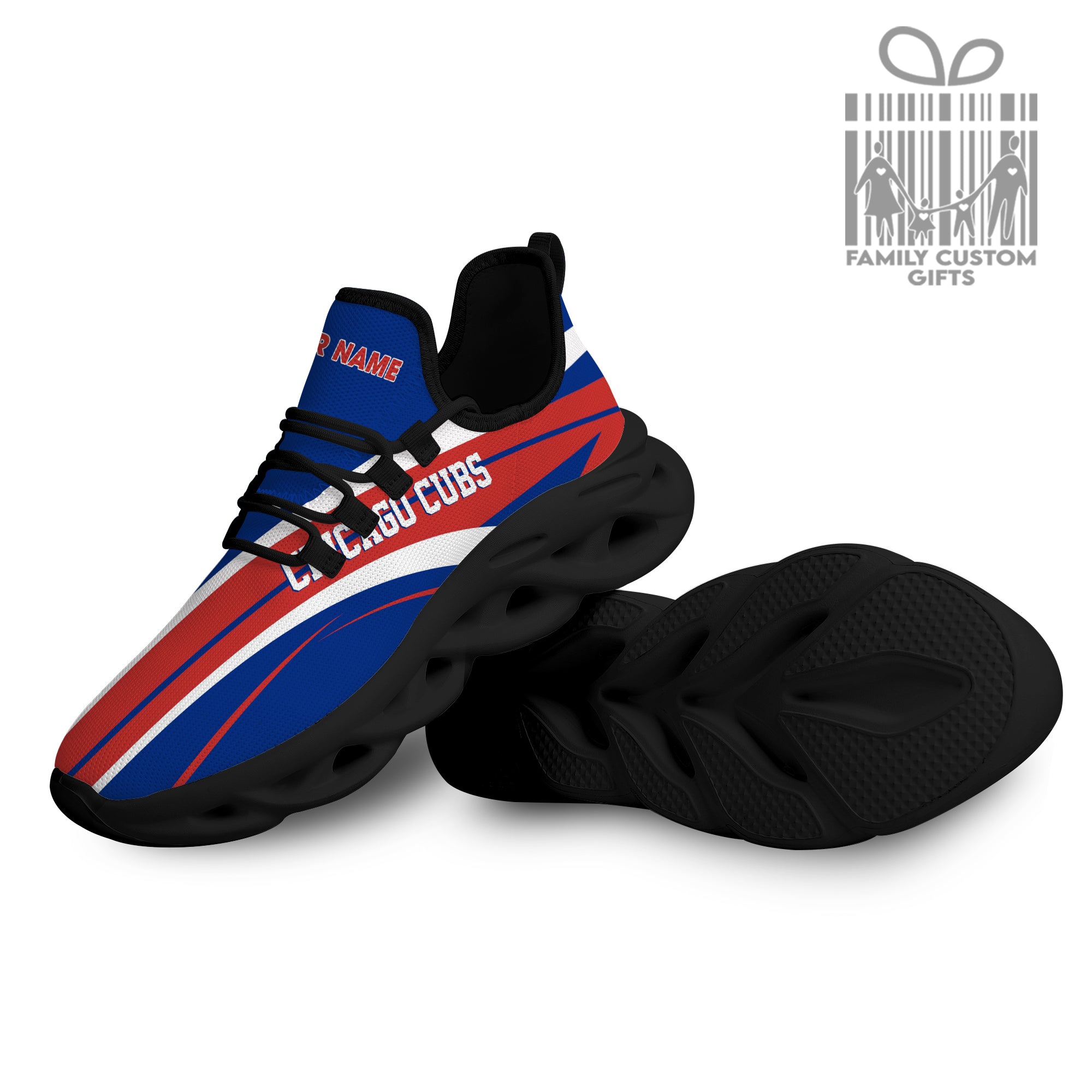 Chicago Cubs Custom Baseball Personalisierte Max Soul Sneakers Laufsportschuhe für Männer Frauen