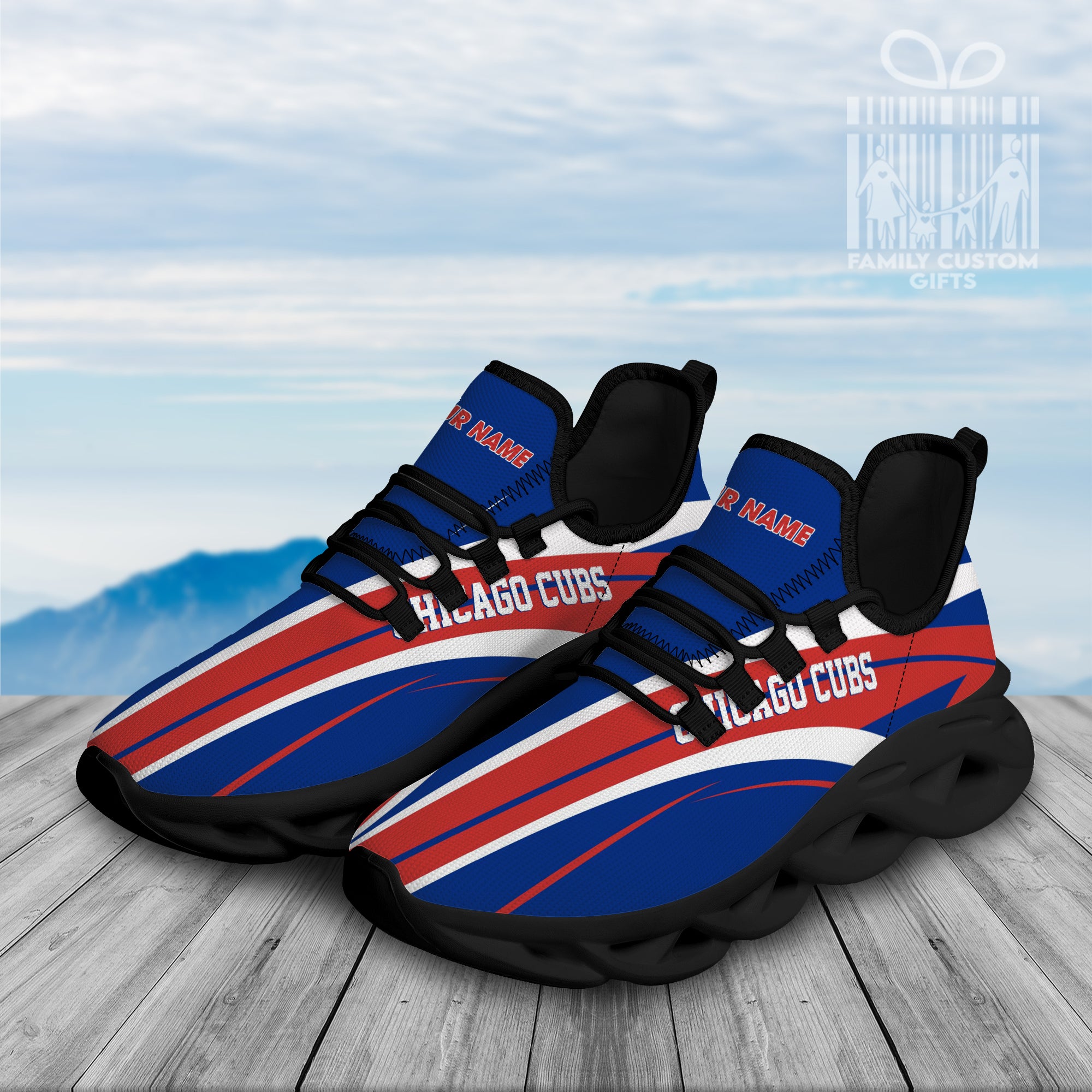 Chicago Cubs Custom Baseball Personalisierte Max Soul Sneakers Laufsportschuhe für Männer Frauen