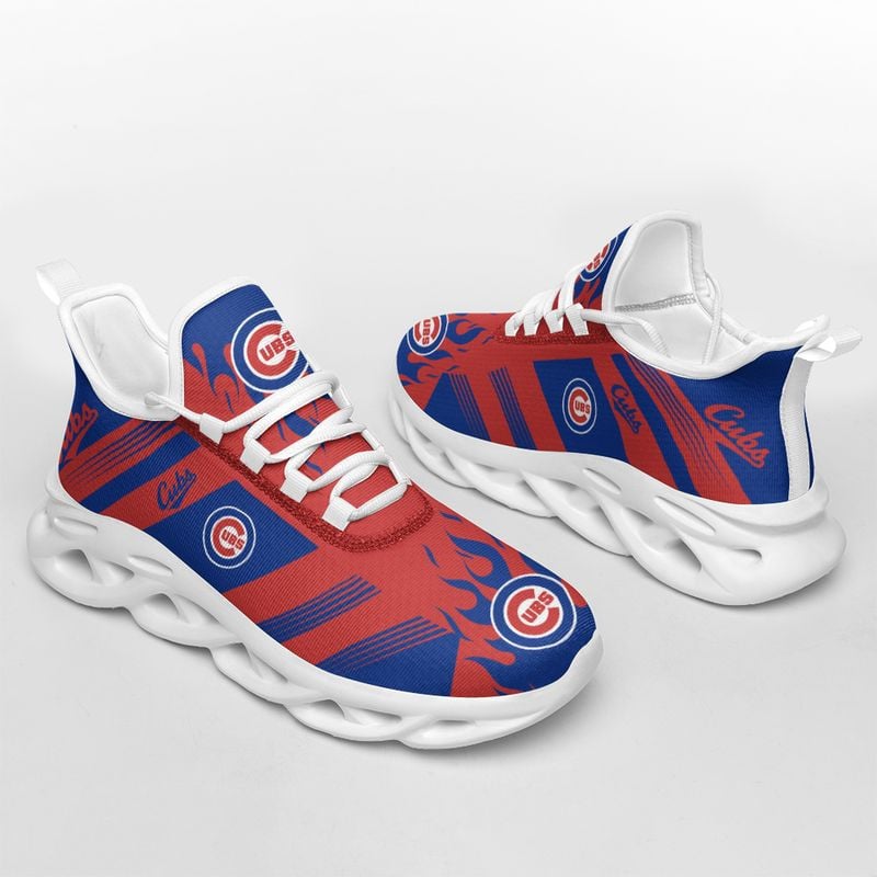 Chicago Cubs Streifen- und Feuermuster MAX SHOES NEW019637