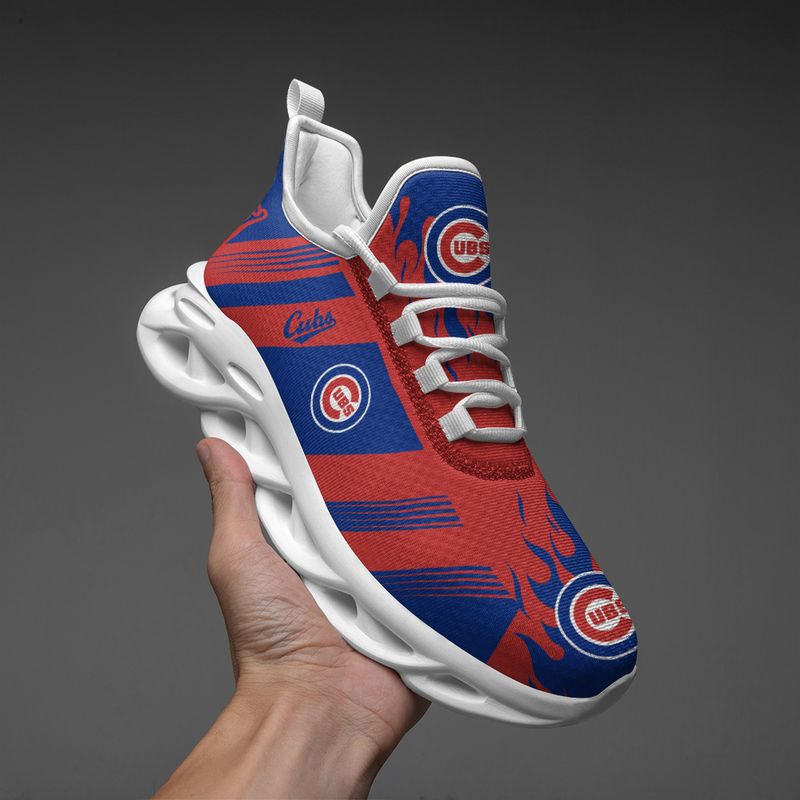 Chicago Cubs Streifen- und Feuermuster MAX SHOES NEW019637