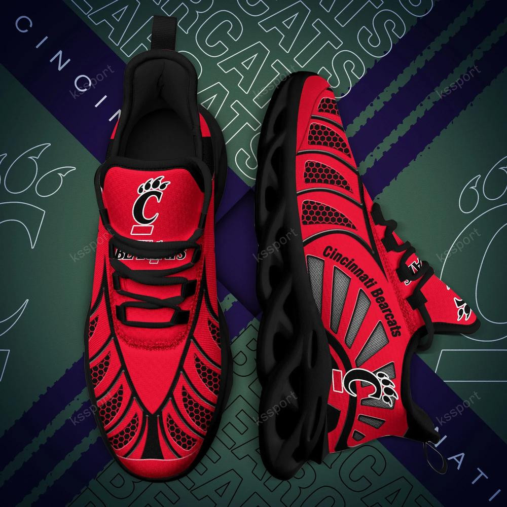 Cincinnati Bearcats Max Soul Clunky, schwarz-weiße Laufschuhe