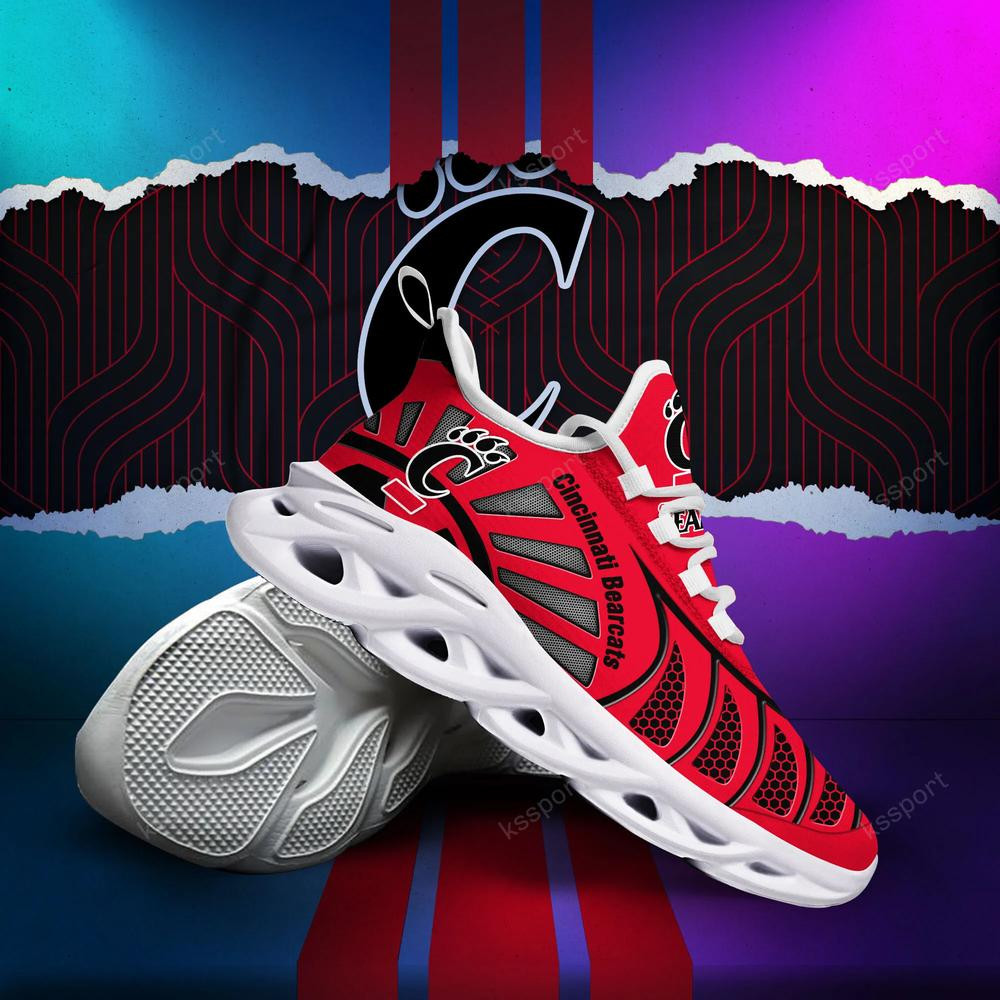 Cincinnati Bearcats Max Soul Clunky, schwarz-weiße Laufschuhe