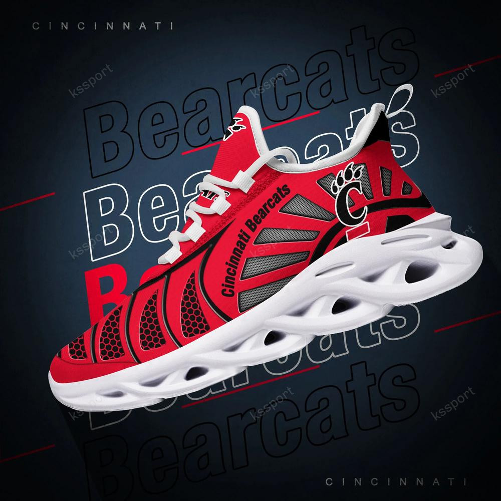 Cincinnati Bearcats Max Soul Clunky, schwarz-weiße Laufschuhe