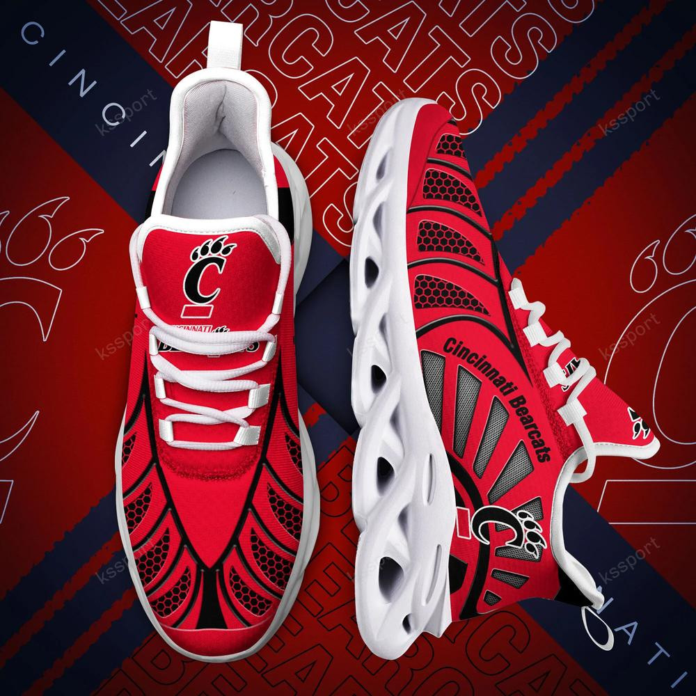 Cincinnati Bearcats Max Soul Clunky, schwarz-weiße Laufschuhe
