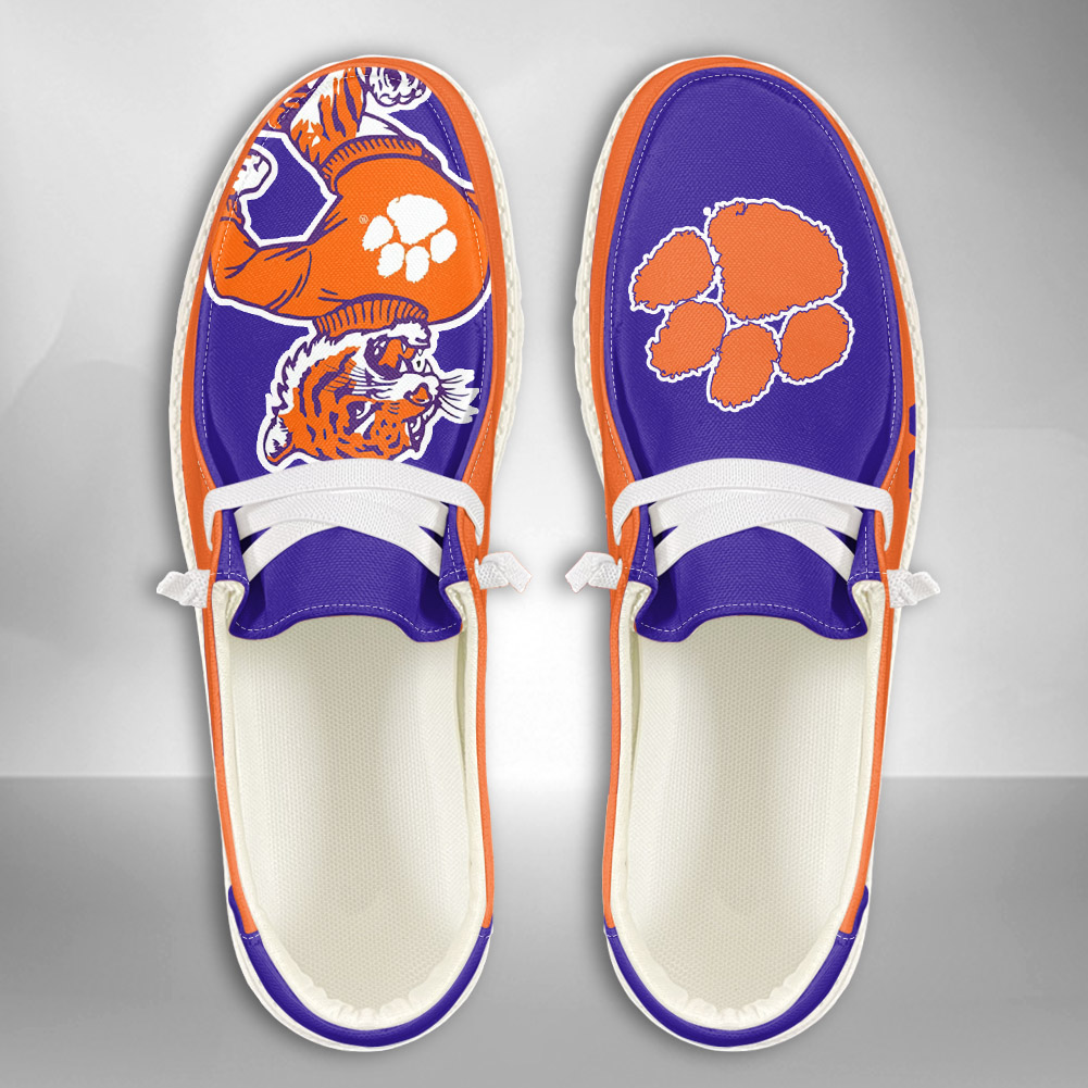 Clemson Tigers H-D Shoes Wally Herren-Slipper zum Schnüren für Männer und Frauen