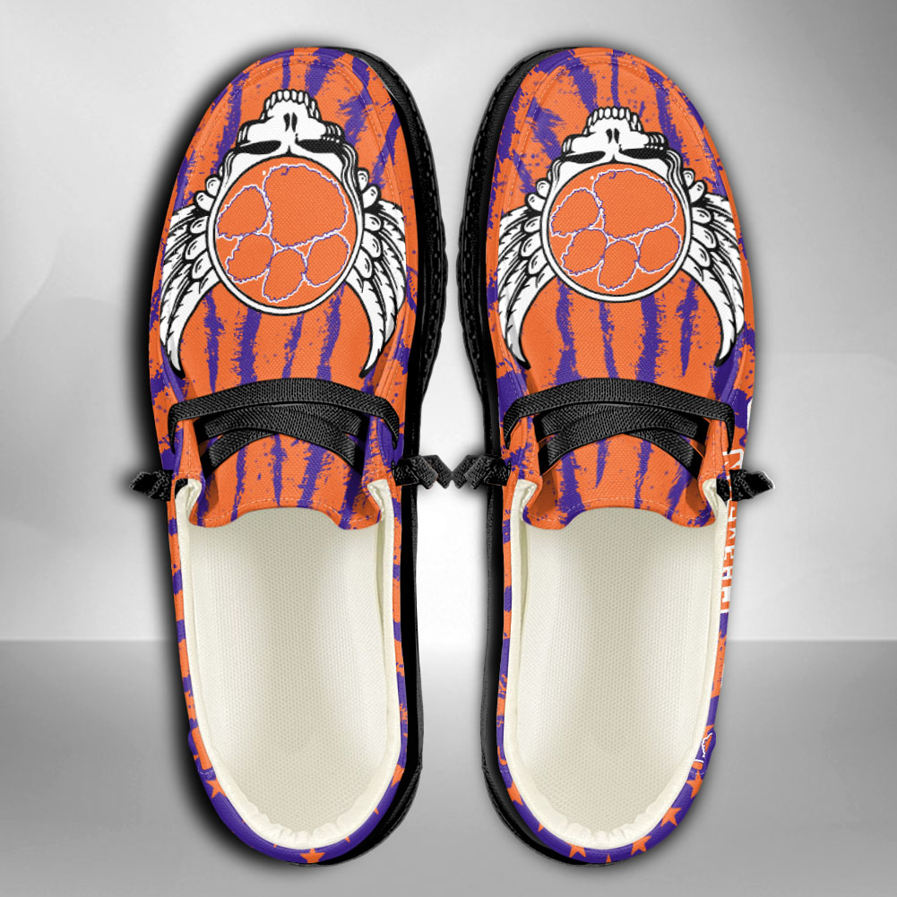 Clemson Tigers H-D Shoes Wally Herren-Slipper zum Schnüren für Männer und Frauen
