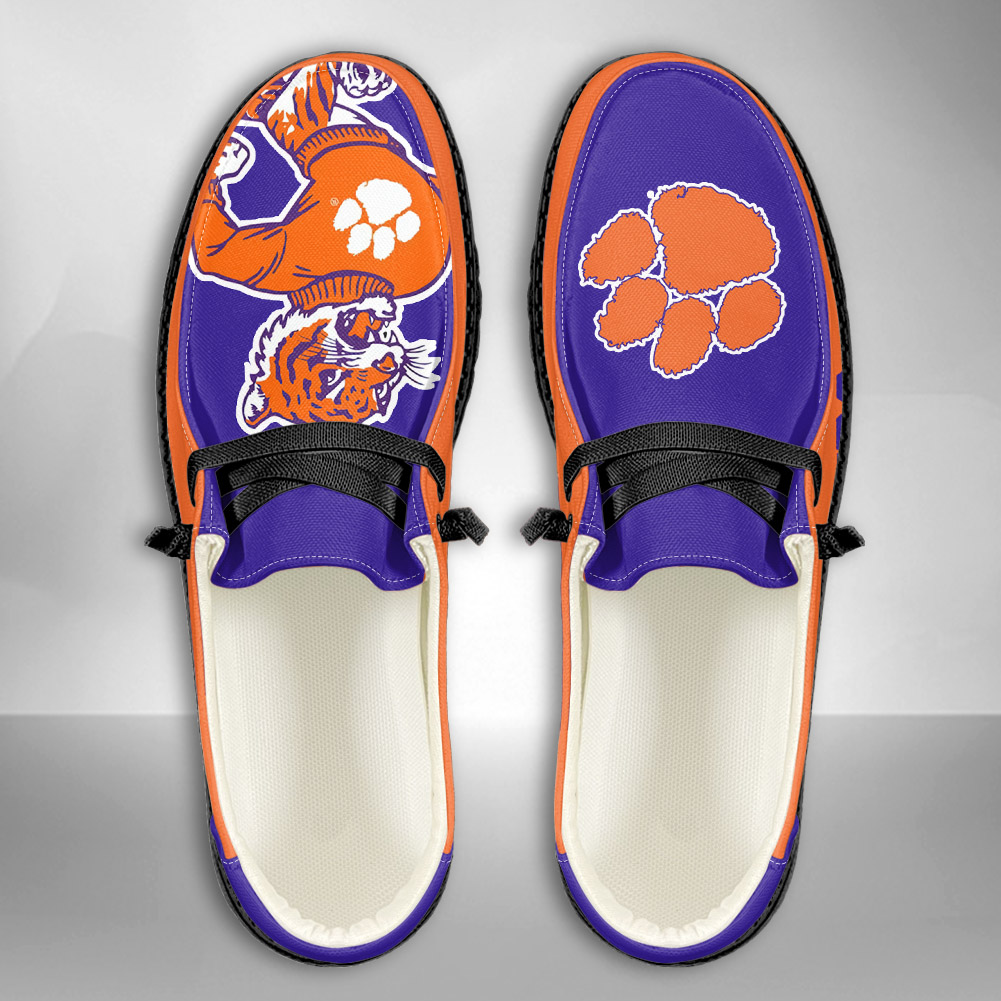 Clemson Tigers H-D Shoes Wally Herren-Slipper zum Schnüren für Männer und Frauen