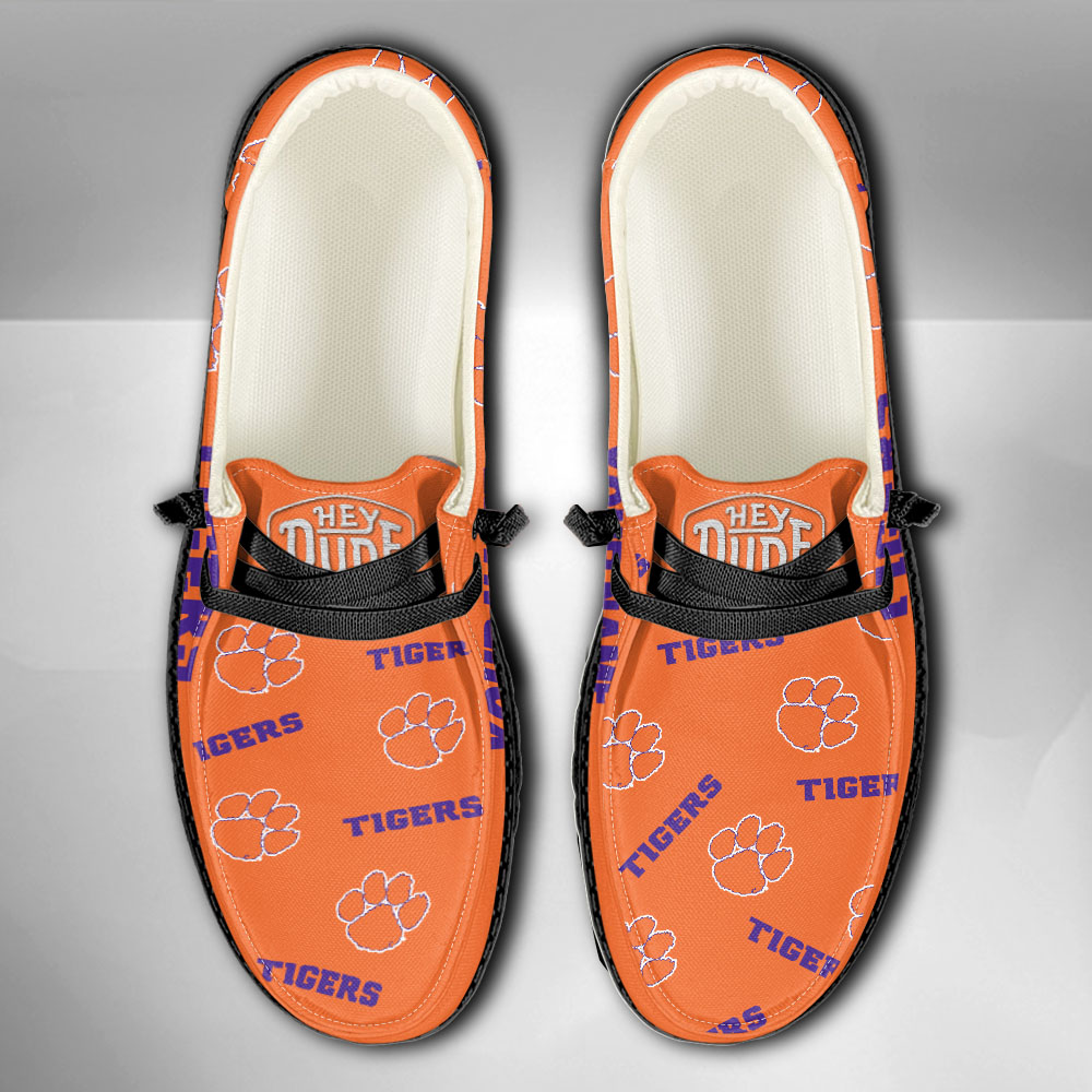Clemson Tigers H-D Shoes Wally Herren-Slipper zum Schnüren für Männer und Frauen