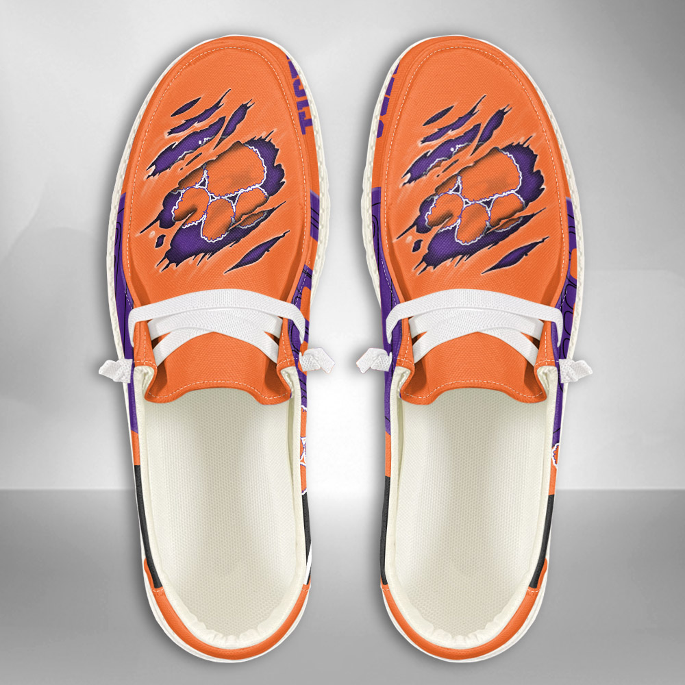 Clemson Tigers H-D Shoes Wally Herren-Slipper zum Schnüren für Männer und Frauen