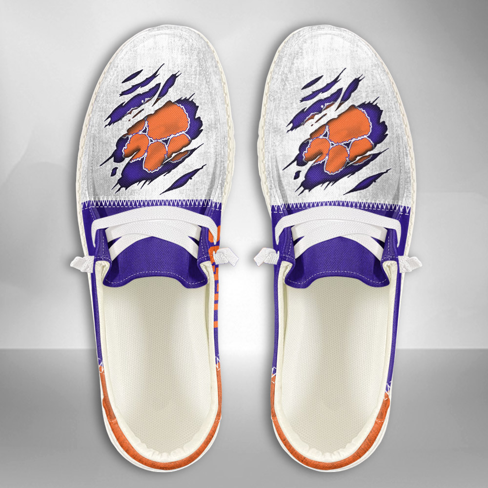 Clemson Tigers H-D Shoes Wally Herren-Slipper zum Schnüren für Männer und Frauen