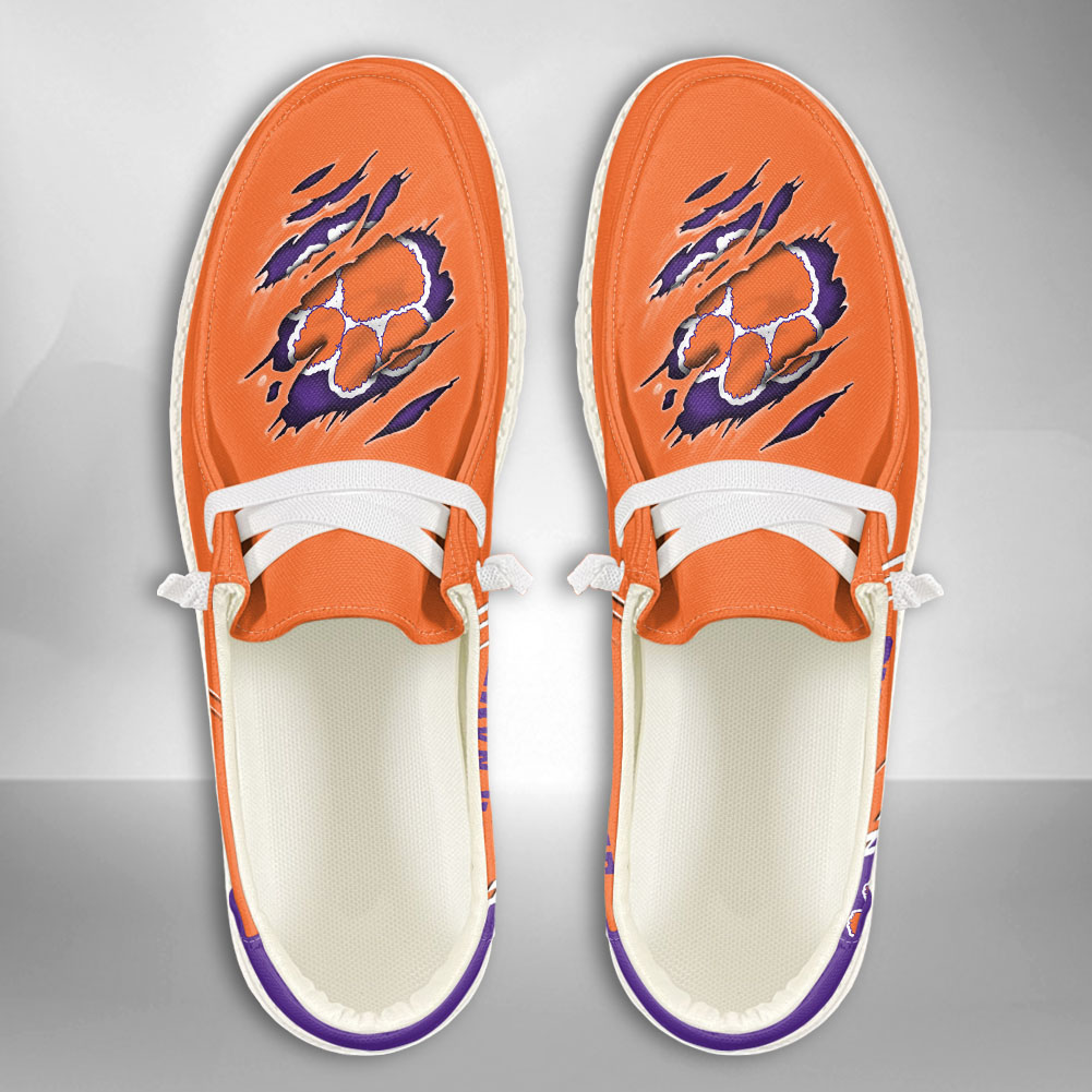 Clemson Tigers H-D Shoes Wally Herren-Slipper zum Schnüren für Männer und Frauen