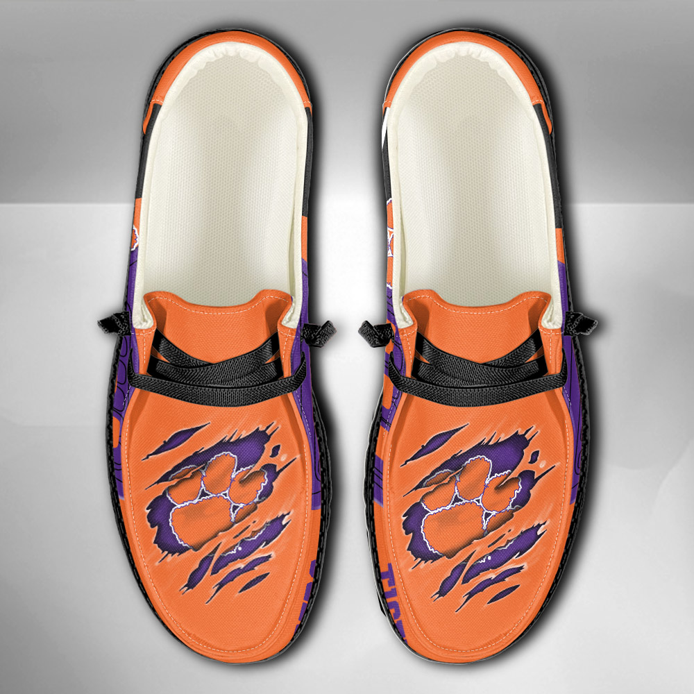 Clemson Tigers H-D Shoes Wally Herren-Slipper zum Schnüren für Männer und Frauen