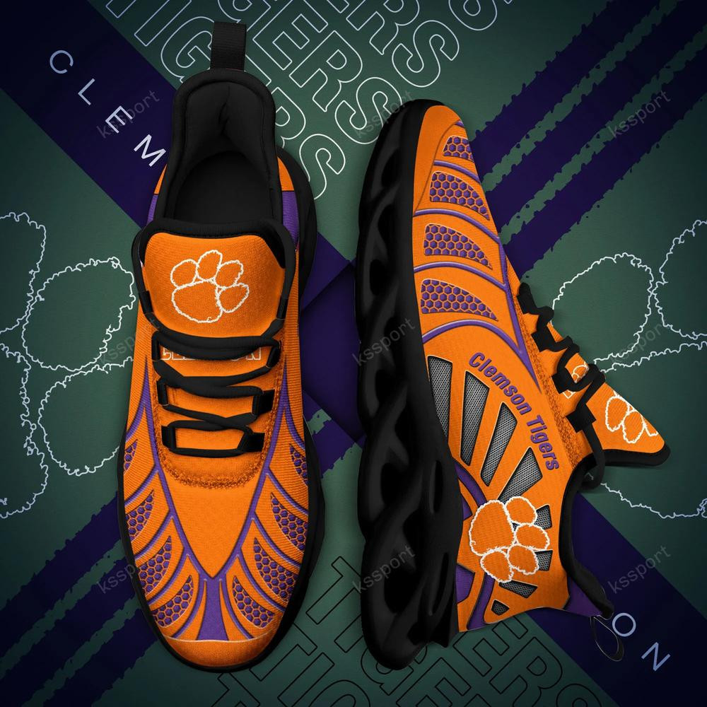 Clemson Tigers Max Soul klobige Laufschuhe in Schwarz und Weiß