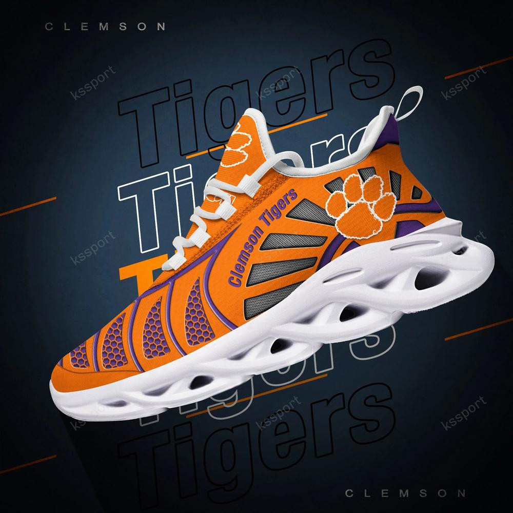 Clemson Tigers Max Soul klobige Laufschuhe in Schwarz und Weiß