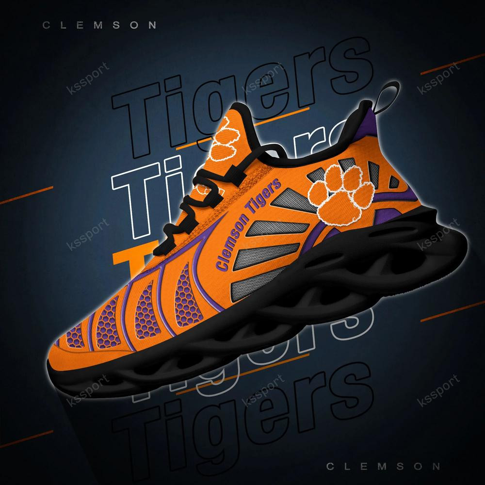 Clemson Tigers Max Soul klobige Laufschuhe in Schwarz und Weiß