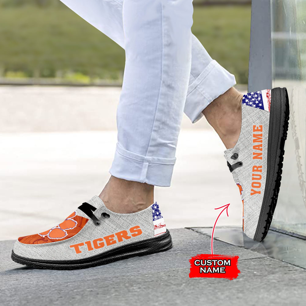 Clemson Tigers personalisierte H-D-Sportschuhe – individuelles Namensdesign