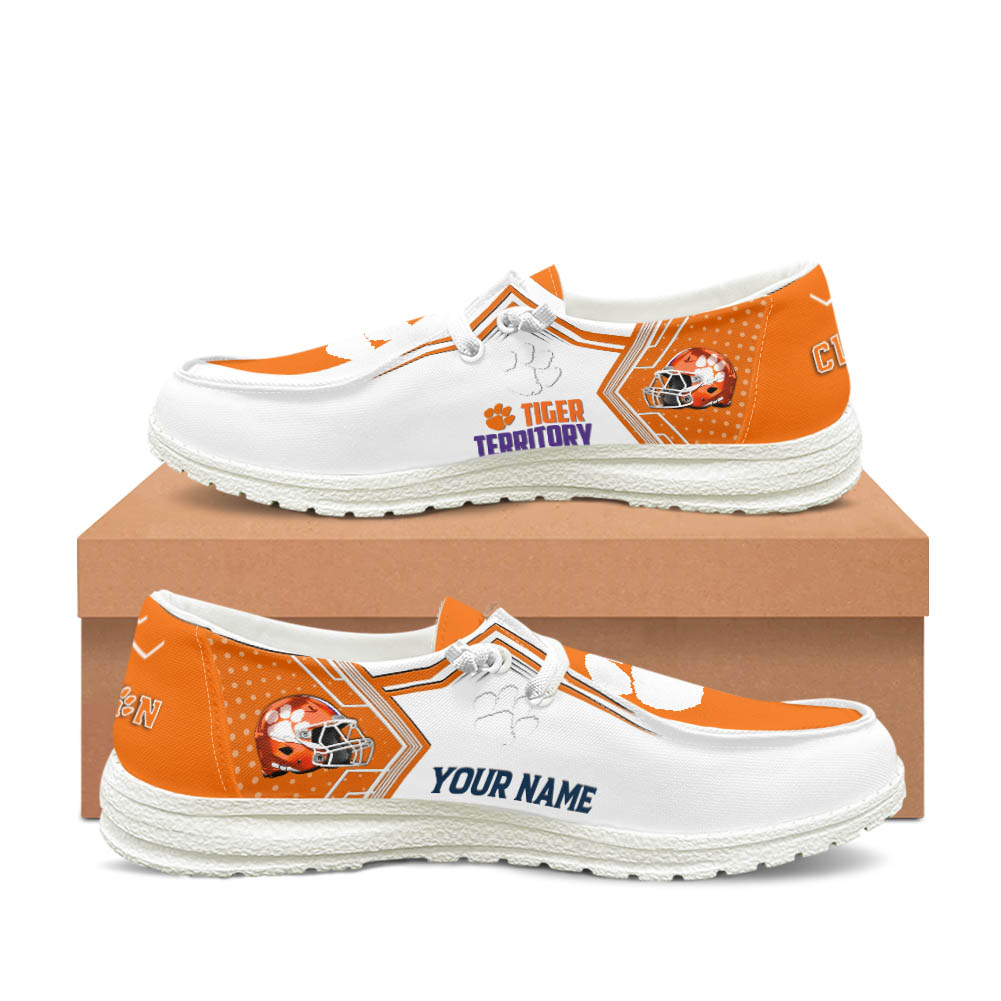Clemson Tigers personalisierte H-D-Sportschuhe – individuelles Namensdesign