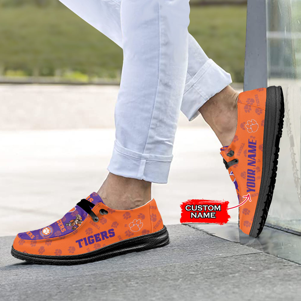 Clemson Tigers personalisierte H-D-Sportschuhe – individuelles Namensdesign