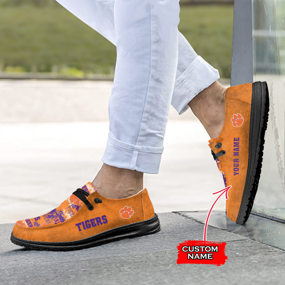 Clemson Tigers personalisierte H-D-Sportschuhe – individuelles Namensdesign