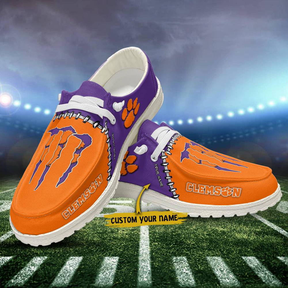 Clemson Tigers personalisierte H-D-Sportschuhe – individuelles Namensdesign