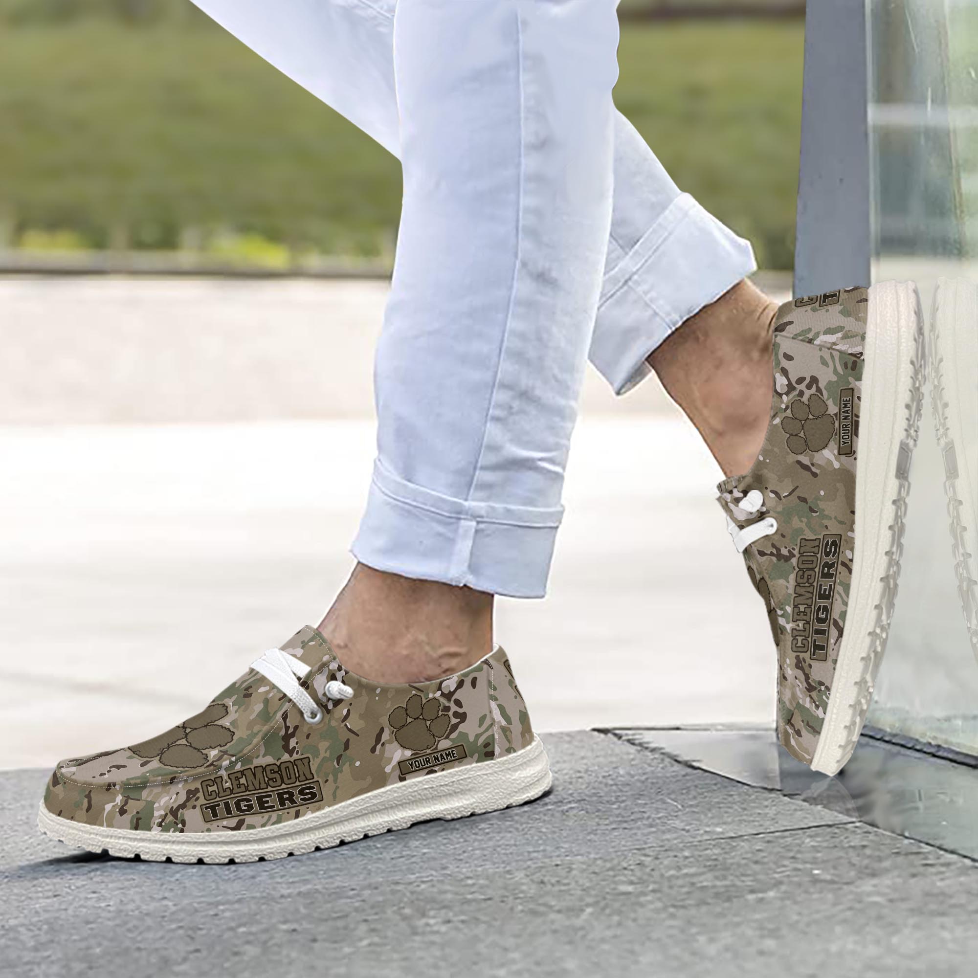 Clemson Tigers personalisierte H-D-Sportschuhe – individuelles Namensdesign
