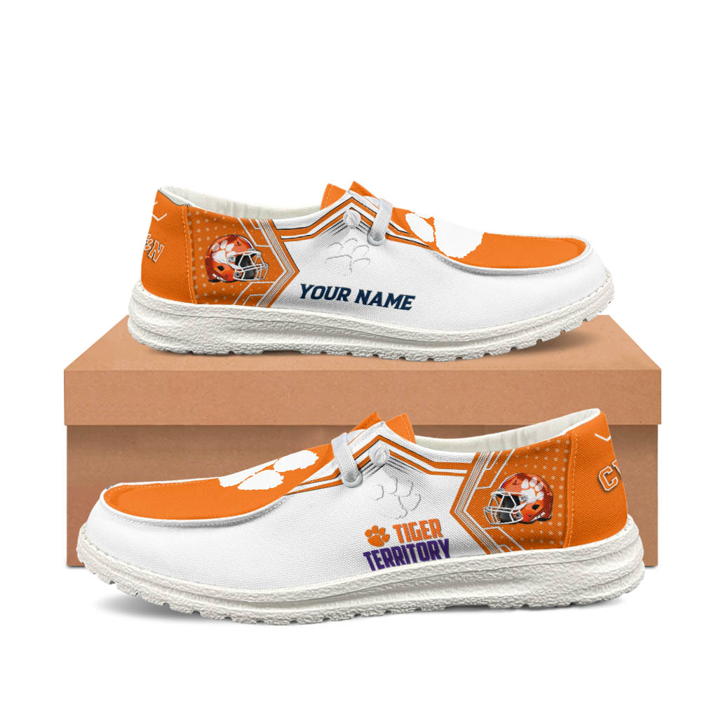 Clemson Tigers personalisierte H-D-Sportschuhe – individuelles Namensdesign