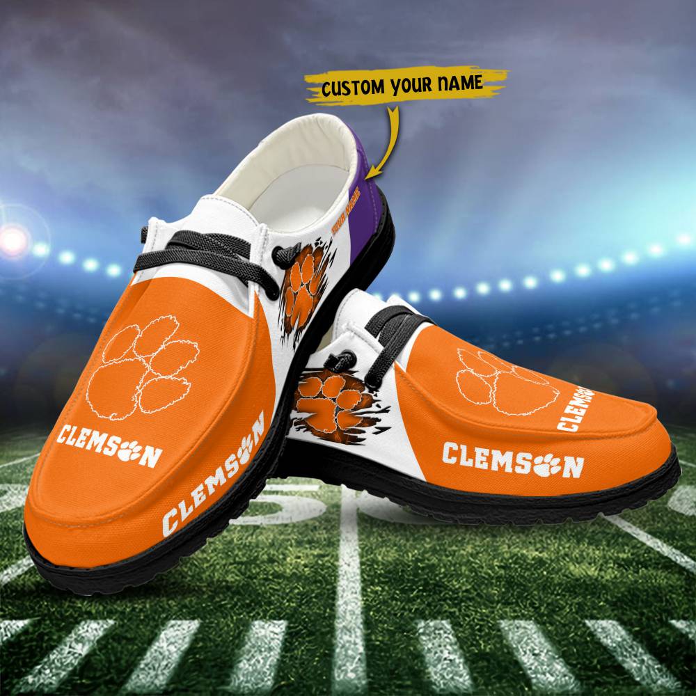Clemson Tigers personalisierte H-D-Sportschuhe – individuelles Namensdesign