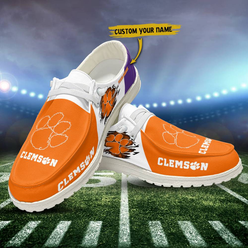 Clemson Tigers personalisierte H-D-Sportschuhe – individuelles Namensdesign
