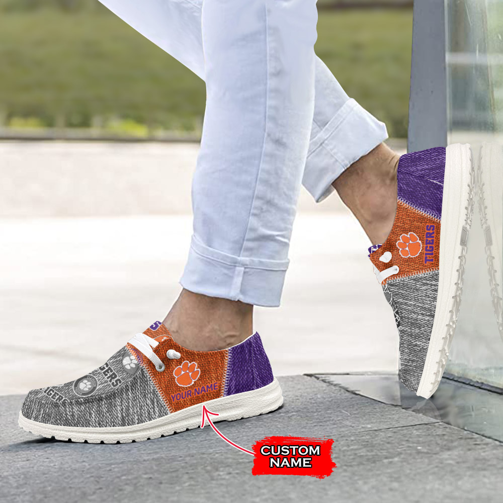 Clemson Tigers personalisierte H-D-Sportschuhe – individuelles Namensdesign