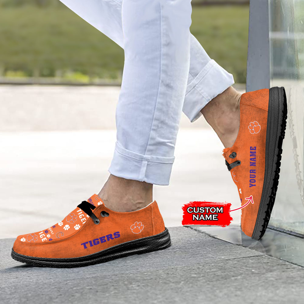 Clemson Tigers personalisierte H-D-Sportschuhe – individuelles Namensdesign