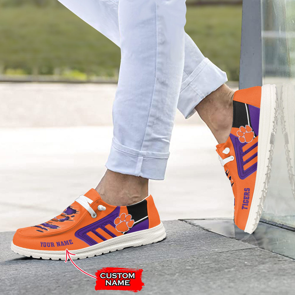 Clemson Tigers personalisierte H-D-Sportschuhe – individuelles Namensdesign