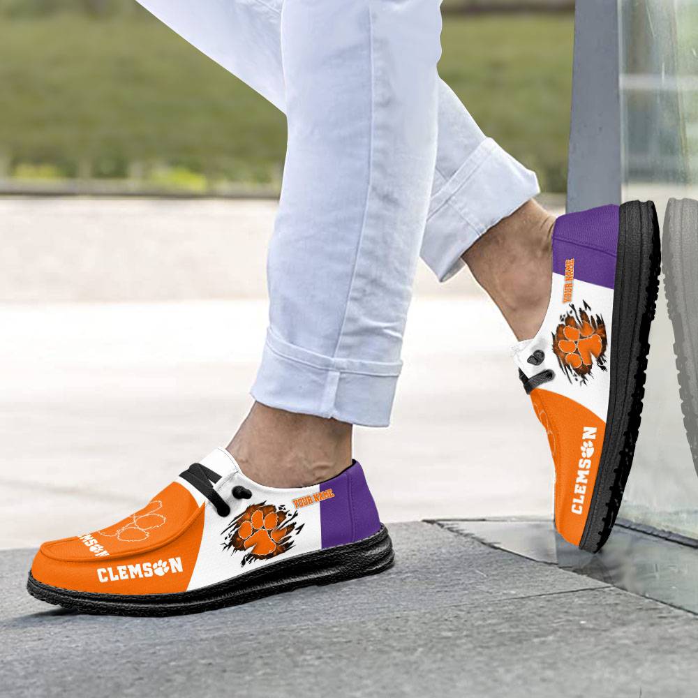 Clemson Tigers personalisierte H-D-Sportschuhe – individuelles Namensdesign