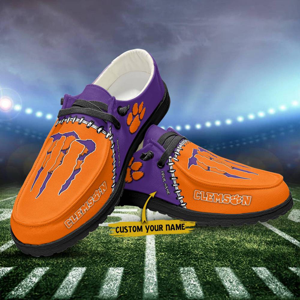 Clemson Tigers personalisierte H-D-Sportschuhe – individuelles Namensdesign