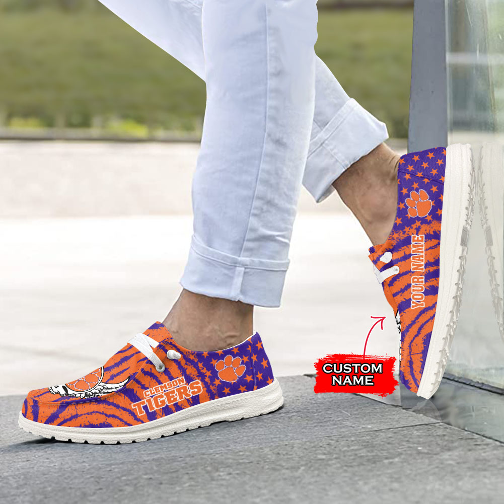 Clemson Tigers personalisierte H-D-Sportschuhe – individuelles Namensdesign