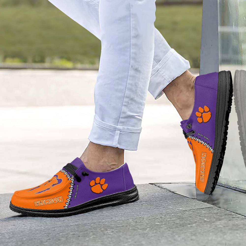 Clemson Tigers personalisierte H-D-Sportschuhe – individuelles Namensdesign