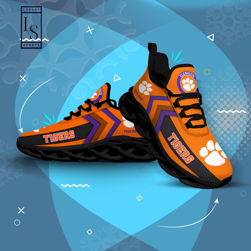 Clemson Tigers personalisierte Max-Schuhe