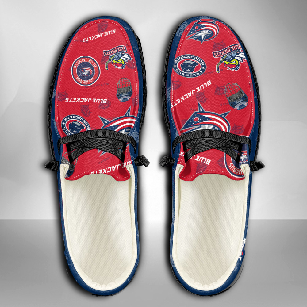 Columbus Blue Jackets Personalisierte H-D-Sportschuhe – individuelles Namensdesign