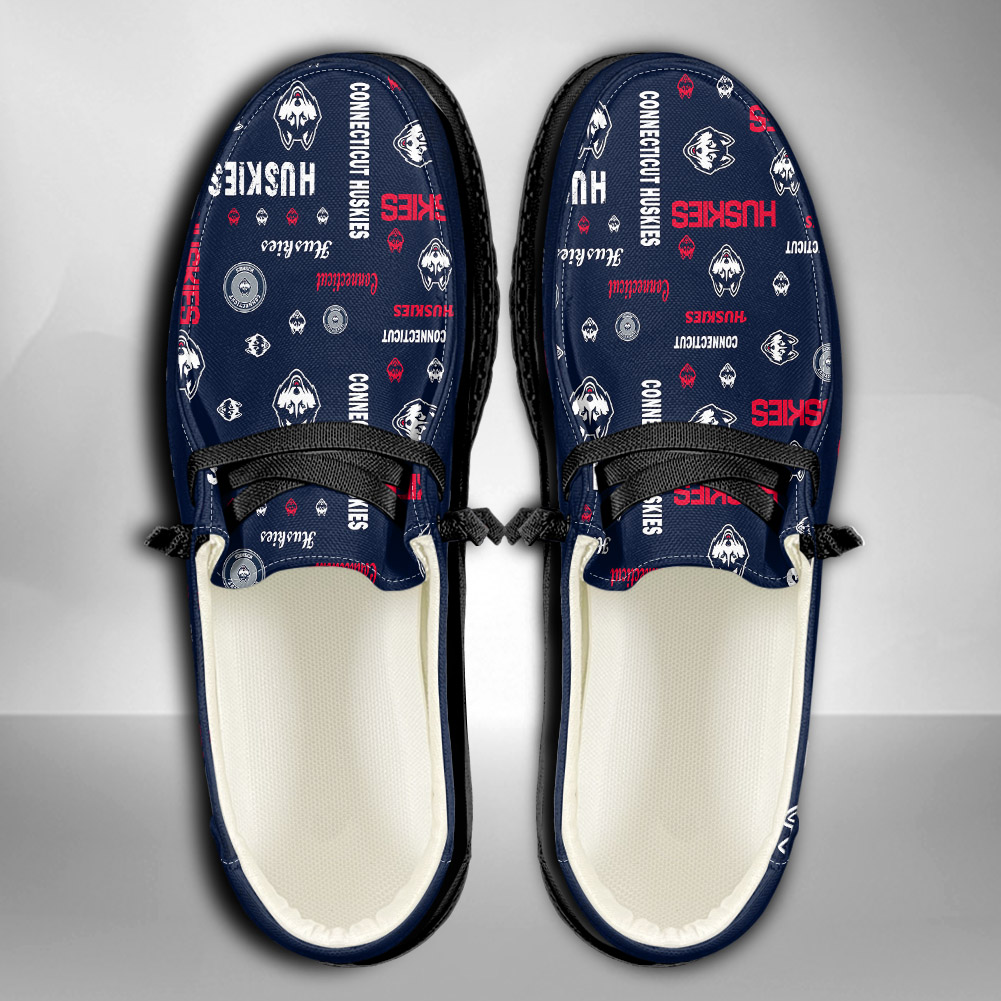 Connecticut Huskies H-D Shoes Wally Herren-Schnürhalbschuhe für Damen und Herren
