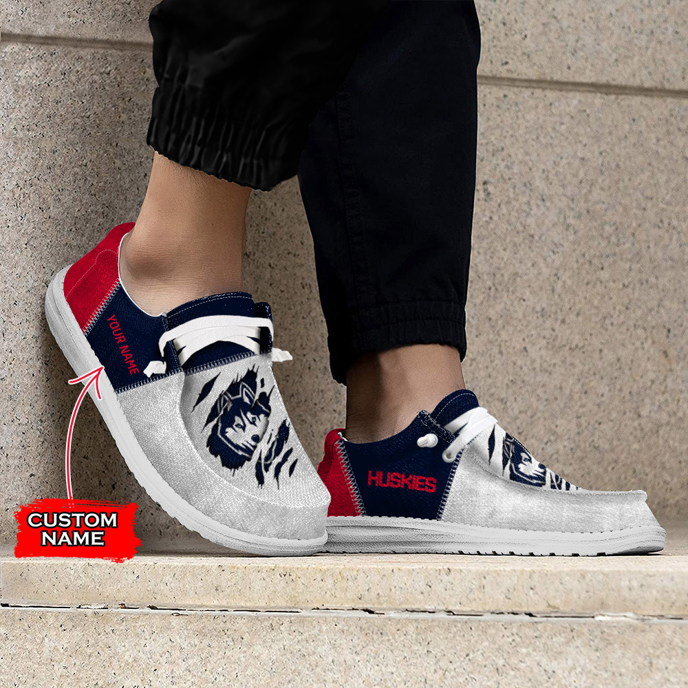 Connecticut Huskies H-D Shoes Wally Herren-Schnürhalbschuhe für Damen und Herren