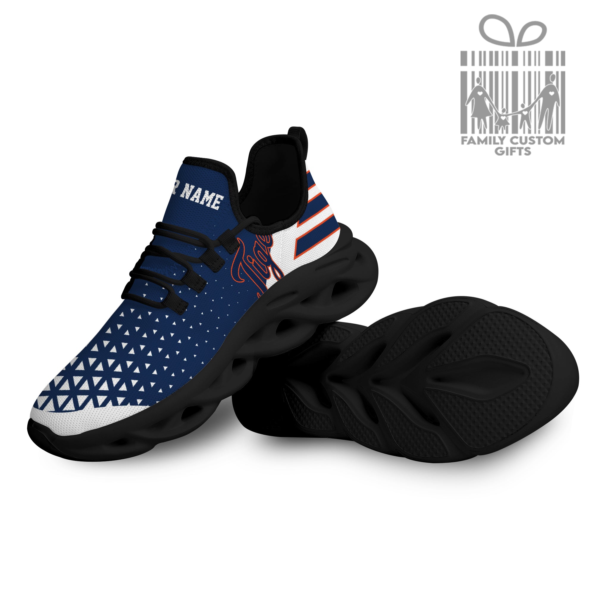 Detroit Tigers Custom Baseball Personalisierte Max Soul Sneakers Laufsportschuhe für Männer Frauen