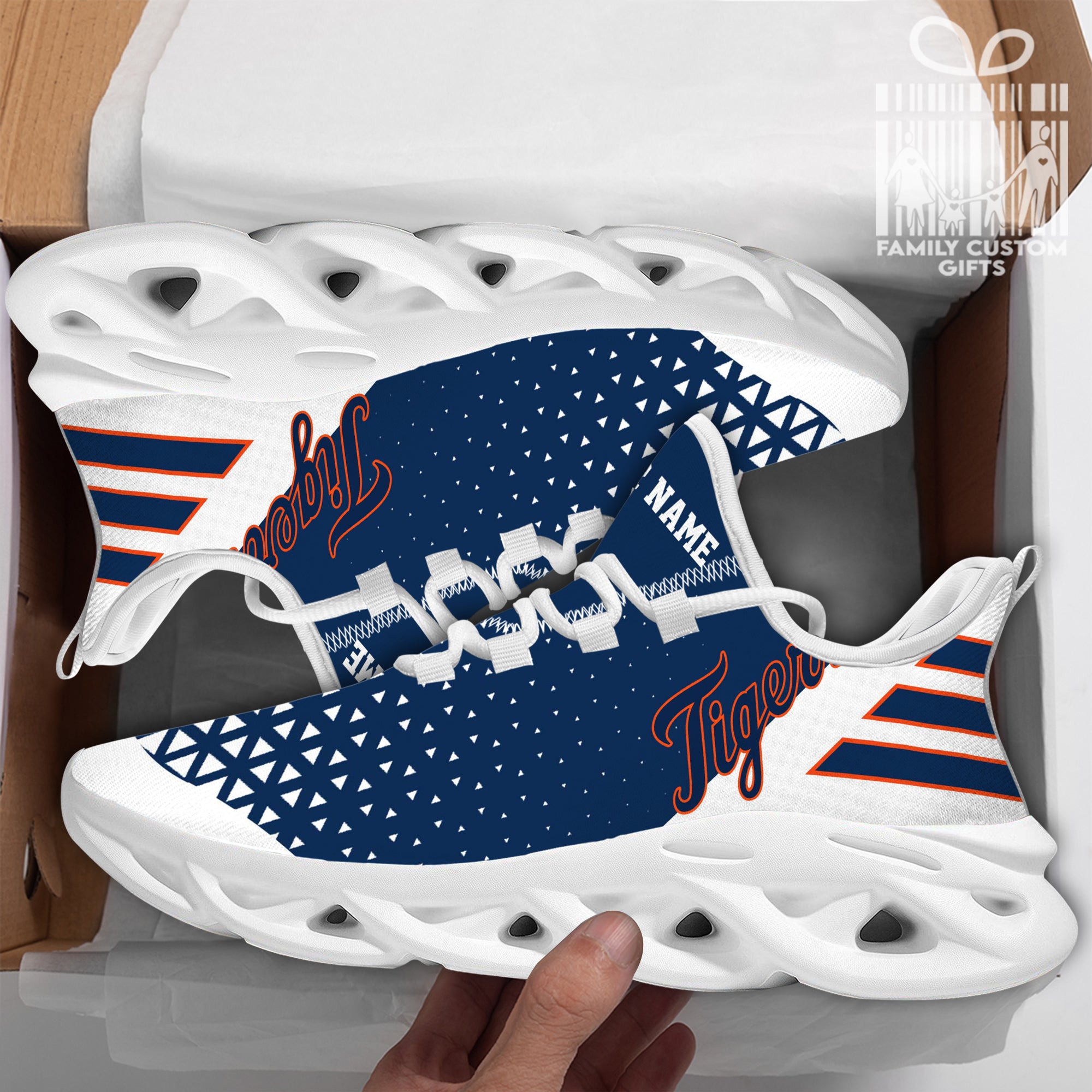 Detroit Tigers Custom Baseball Personalisierte Max Soul Sneakers Laufsportschuhe für Männer Frauen