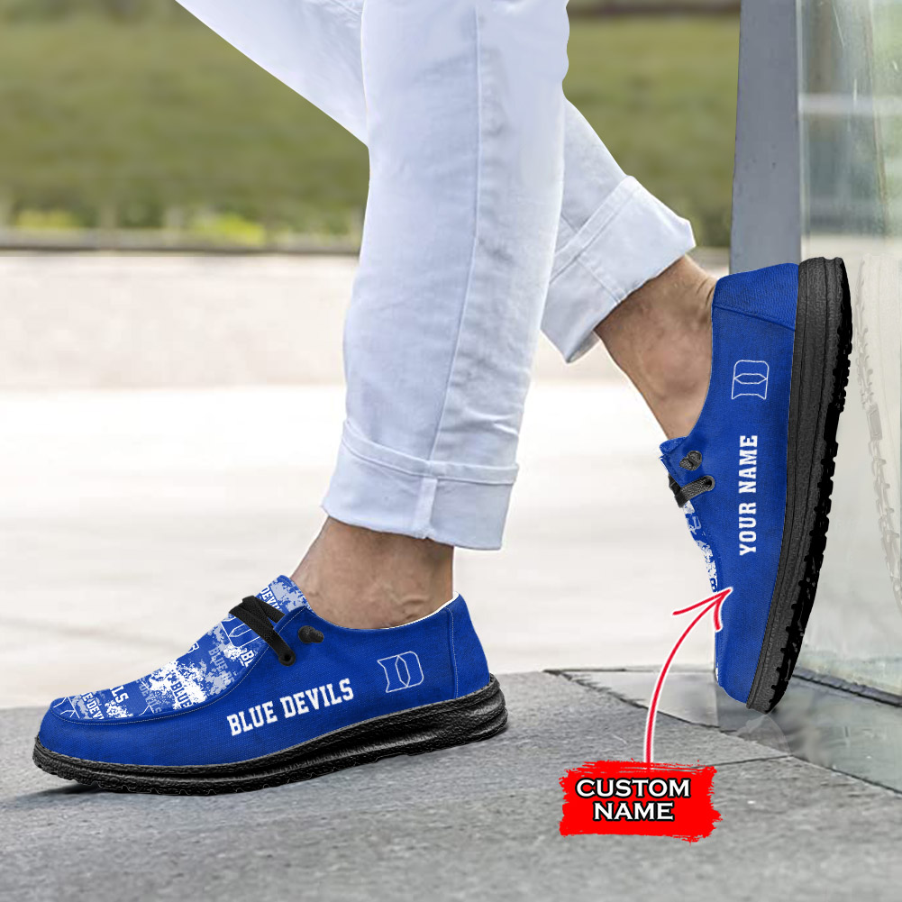 Duke Blue Devils H-D Shoes Wally Herren-Slipper zum Schnüren für Männer und Frauen