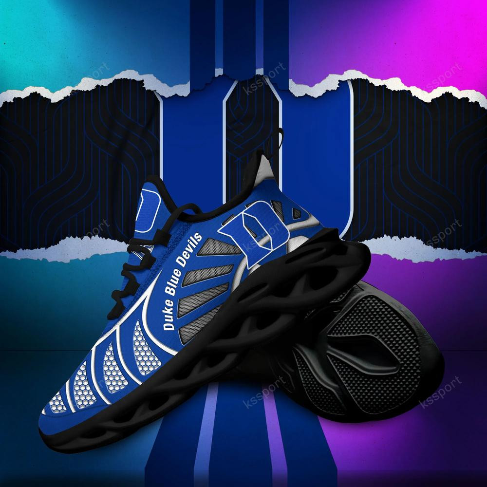 Duke Blue Devils Max Soul Clunky, schwarz-weiße Laufschuhe