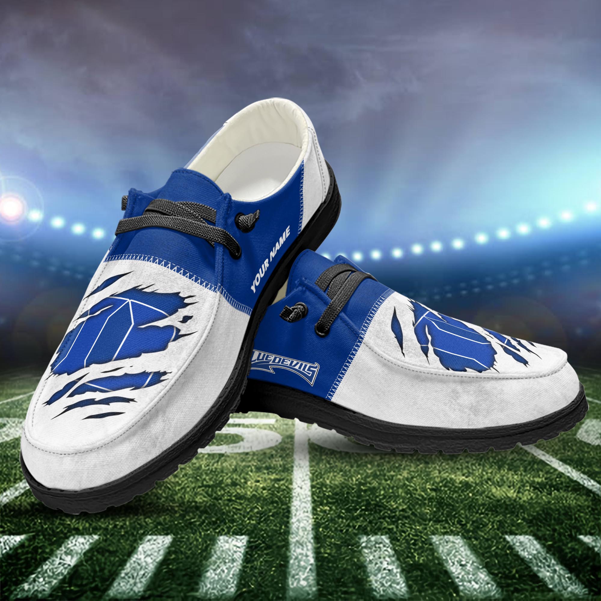 Duke Blue Devils personalisierte H-D-Sportschuhe – individuelles Namensdesign