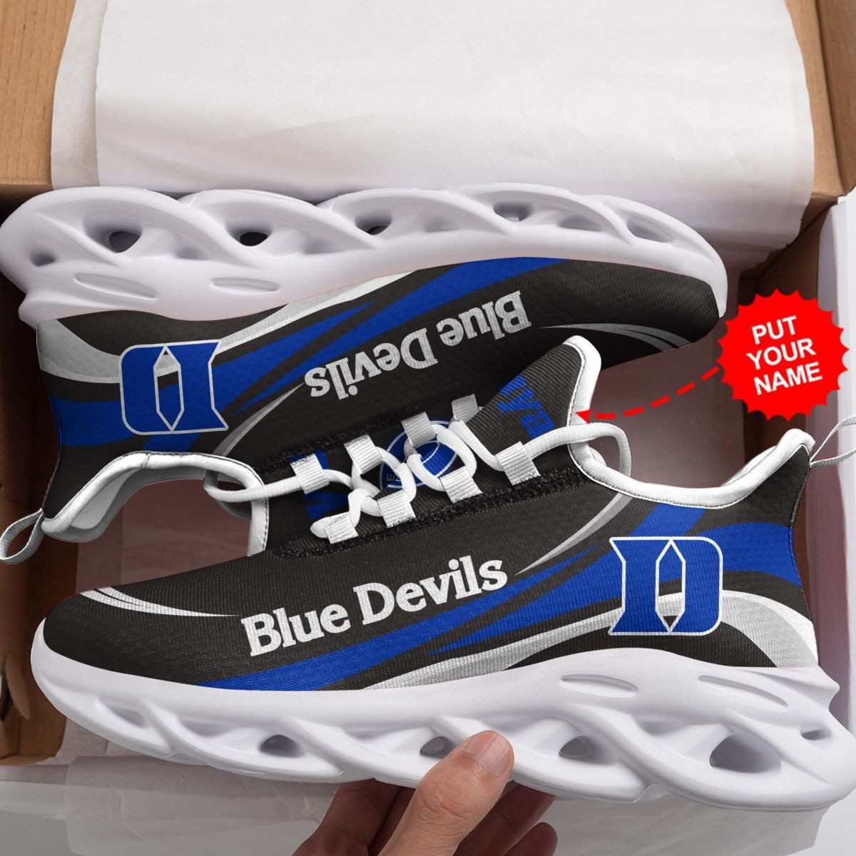 Duke Blue Devils personalisierte Max Soul Sneakers Schuhe