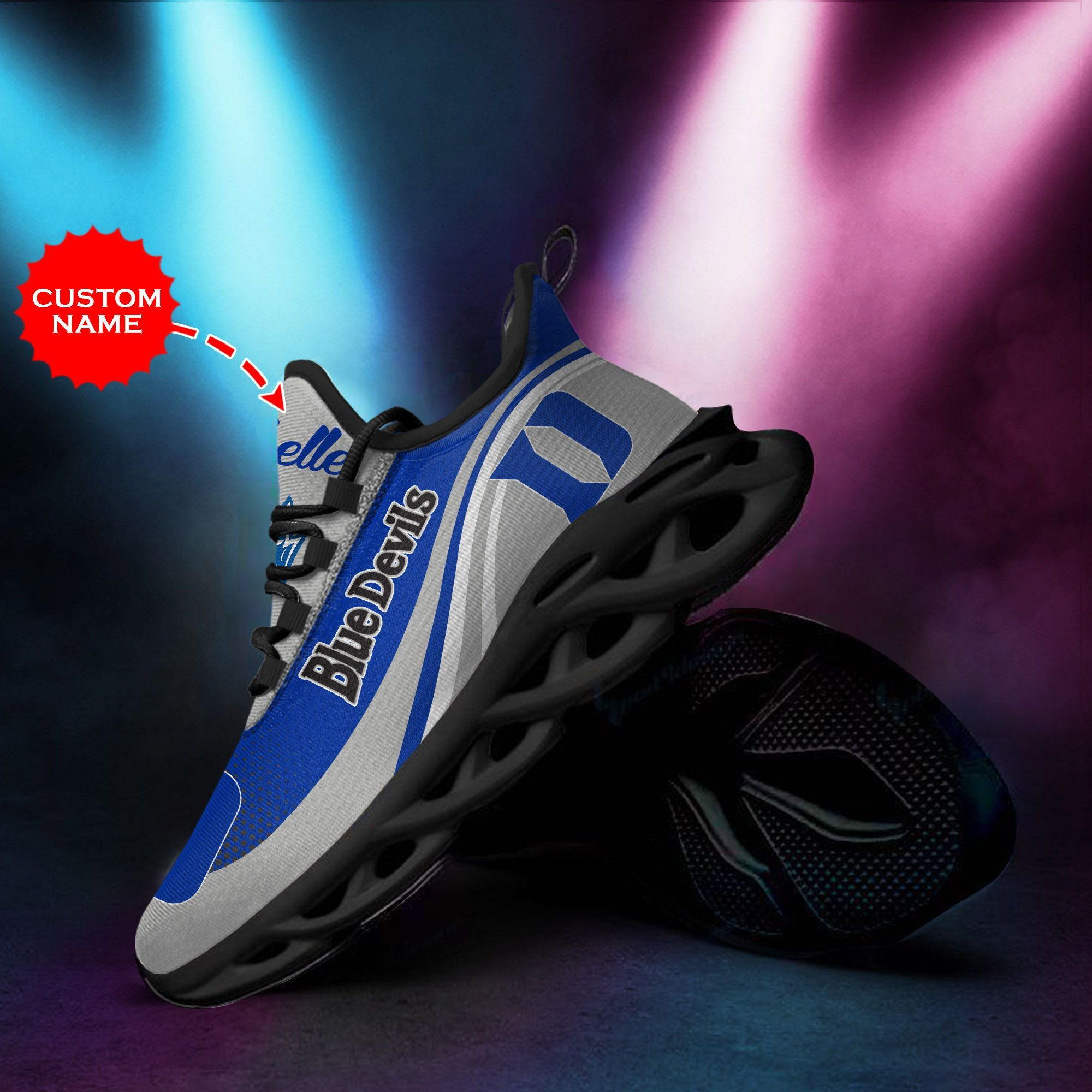 Duke Blue Devils personalisierte Max Soul Sneakers Schuhe