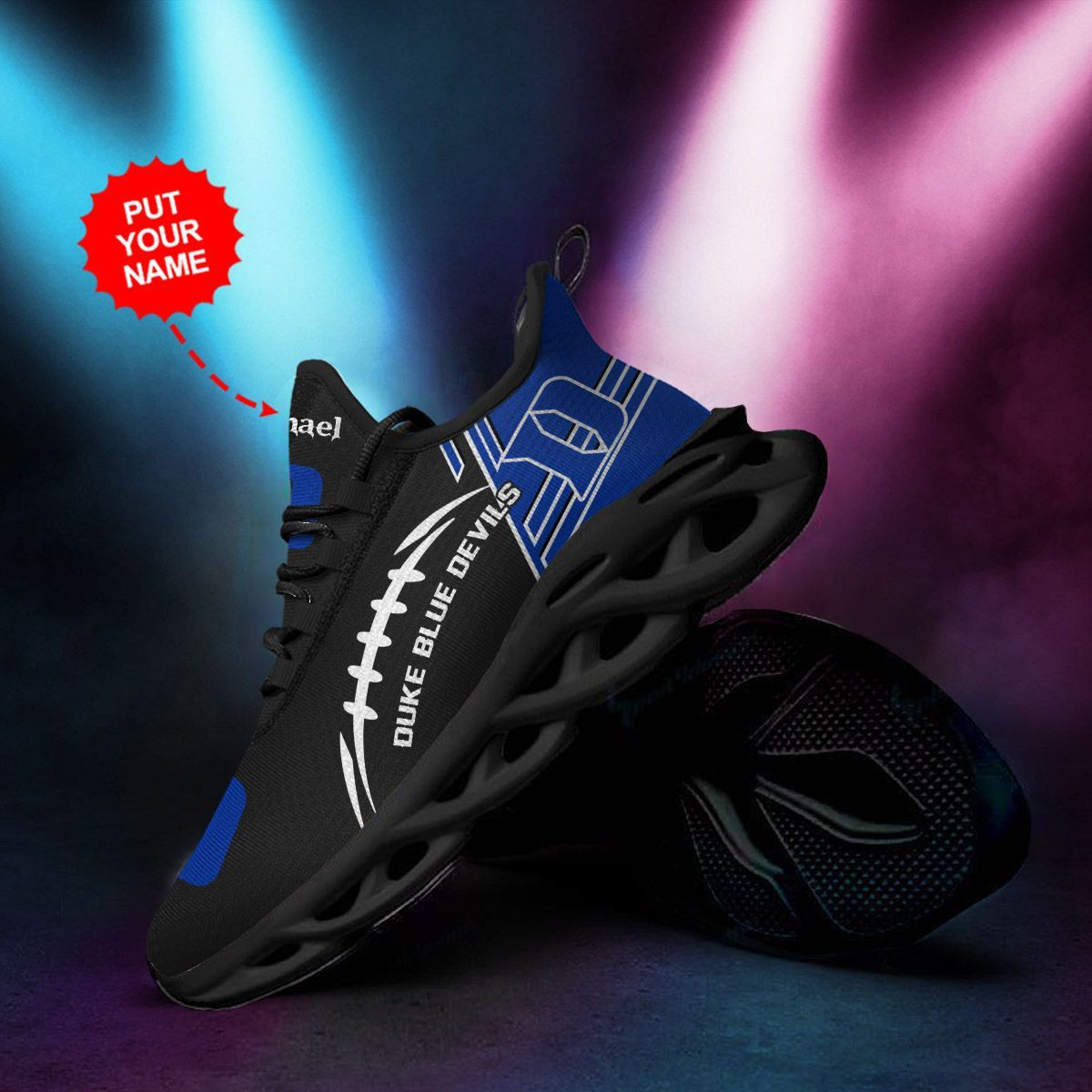 Duke Blue Devils personalisierte Max Soul Sneakers Schuhe