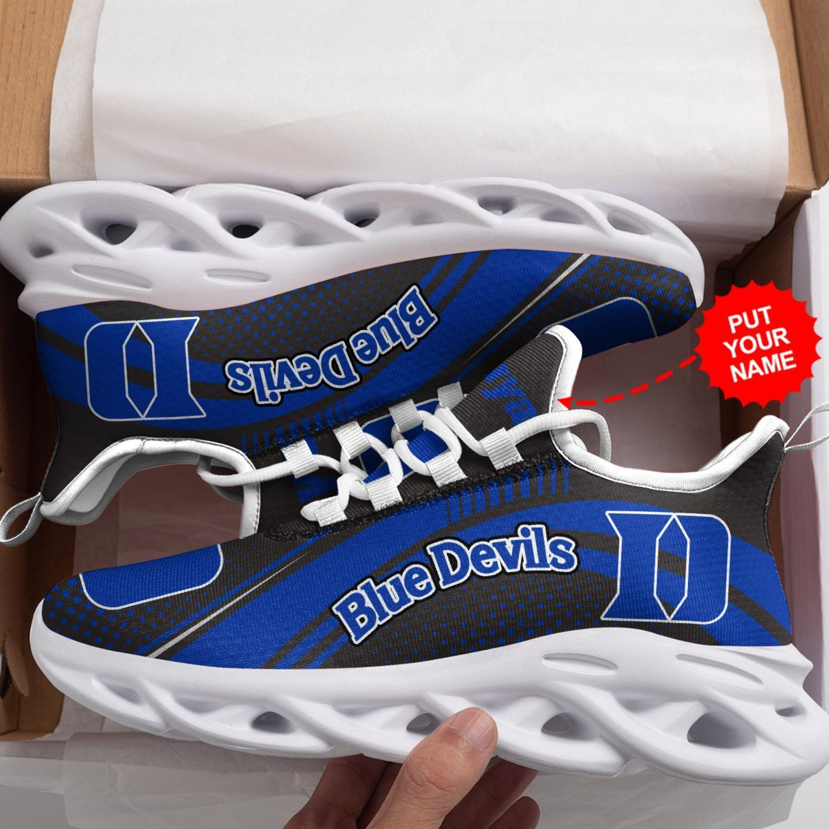Duke Blue Devils personalisierte Max Soul Sneakers Schuhe